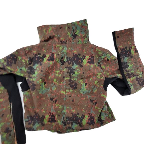 REEBOK x ALICIA KEYS RARE Camo Military Cargo Reptile Cropped Jacket Moto HTF - Picture 13 of 16